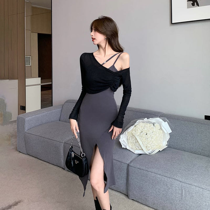 【set】レディースファッション2点セット韓国系超人気　M17096