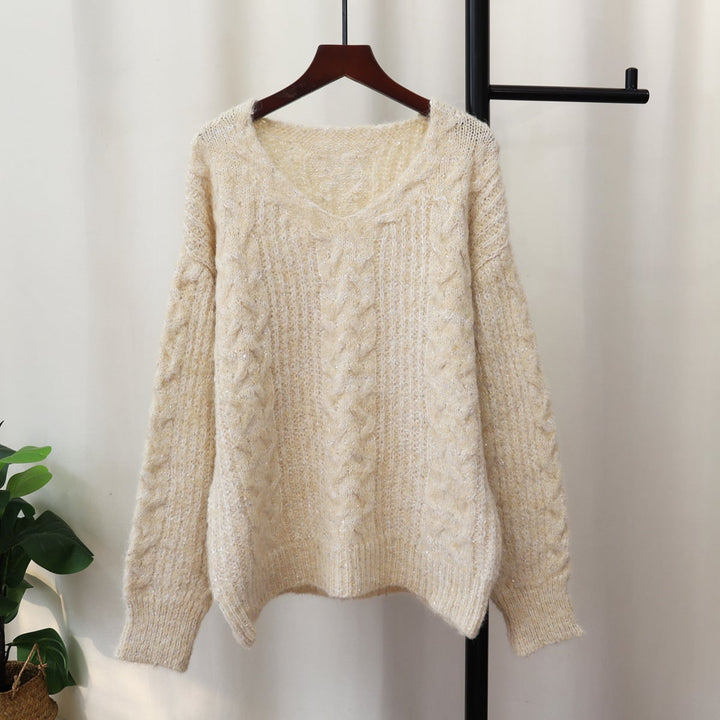 【tops】スパンコールニットセーター　M29050