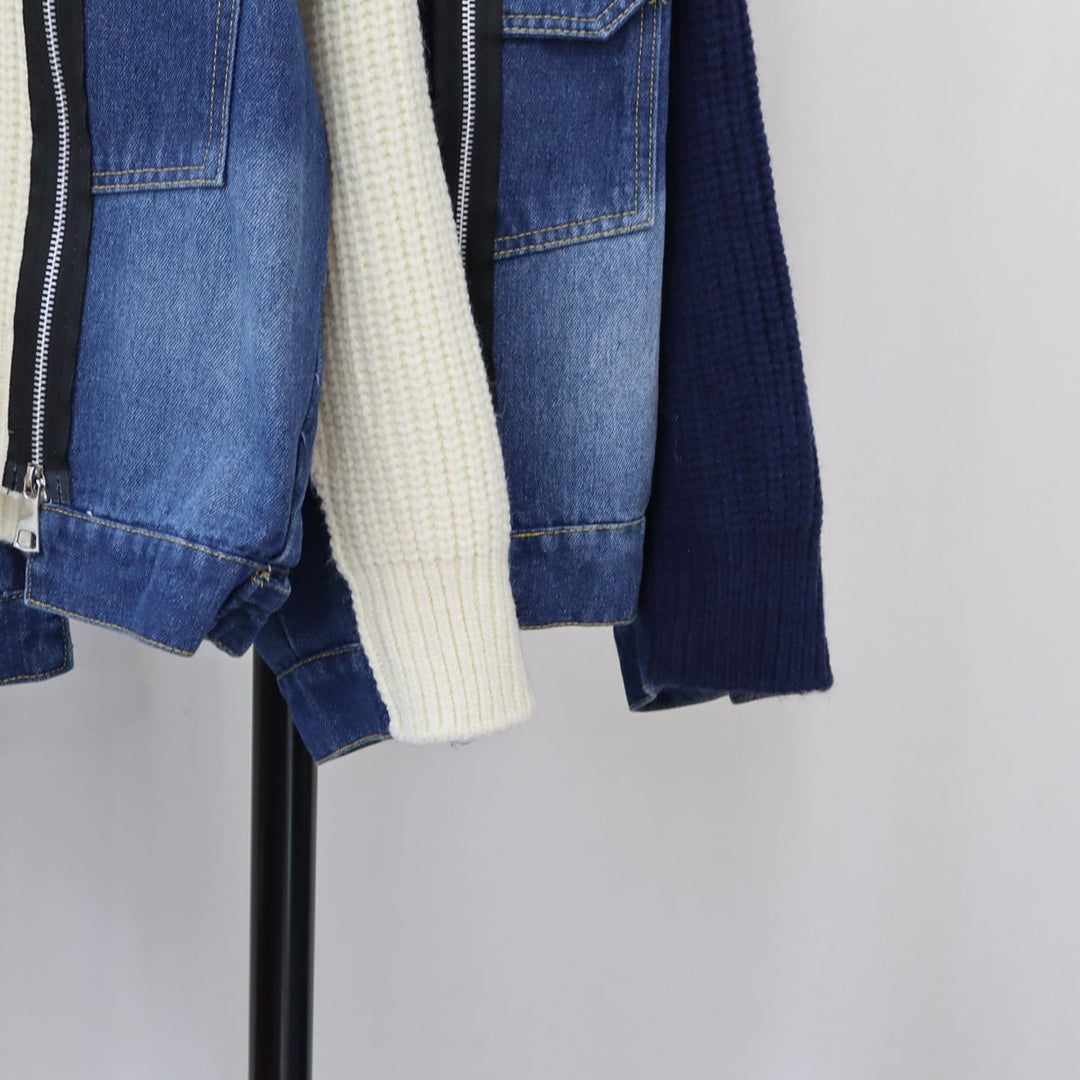 【outer】ドッキングニットカーデ　M21348