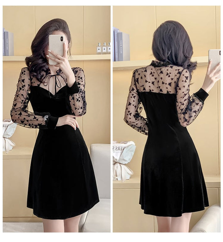 【dress】チュールコンビデートワンピース　M28736