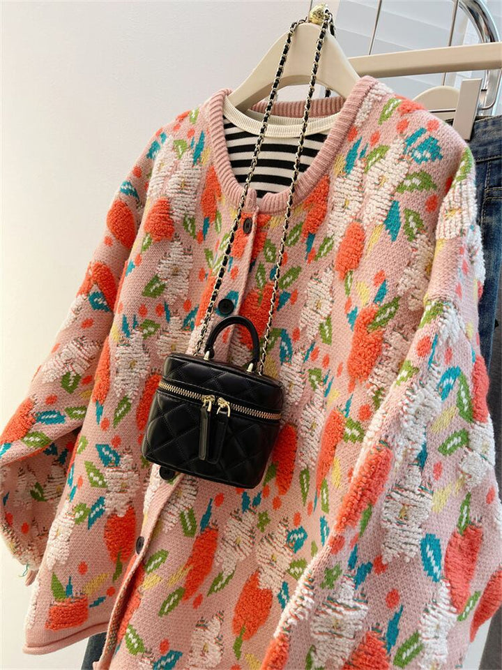 【outer】ジャカードニットカーデ　M28918