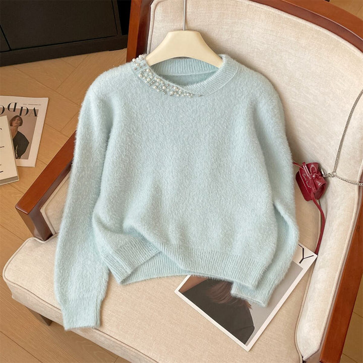 【tops】パールニットセーター　M29173