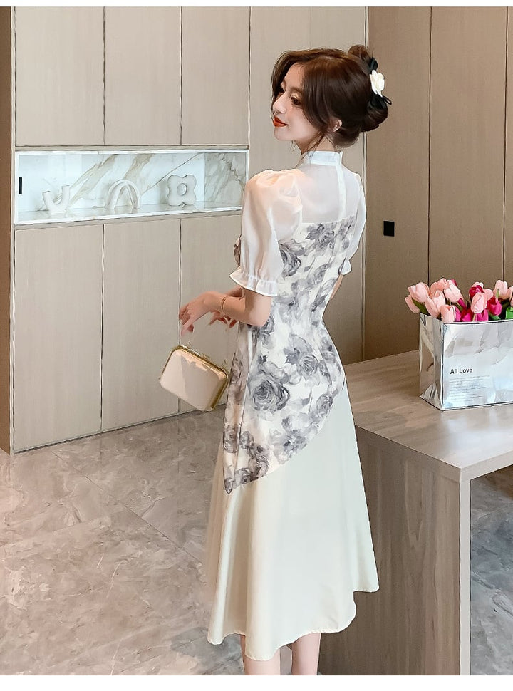 【dress】知的で品の良い♡エレガント切り替えデートワンピース　M16974