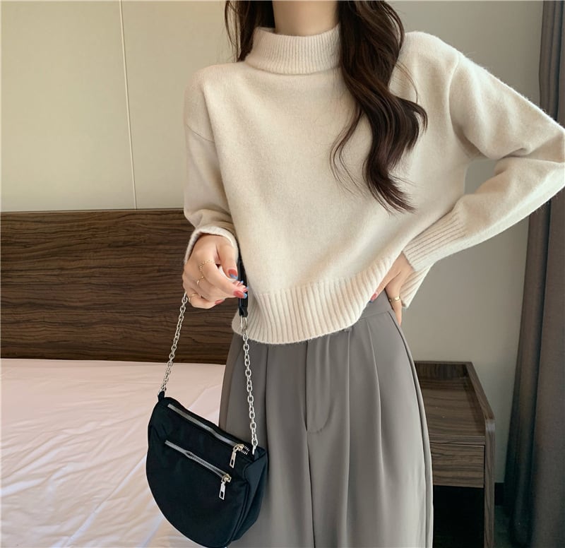 【tops】無地ニットセーター　M26441