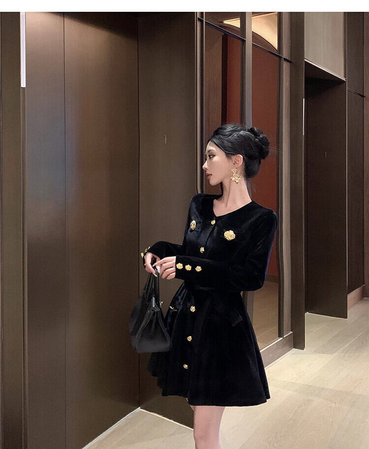 【dress】ボタンデザインワンピース　M27035