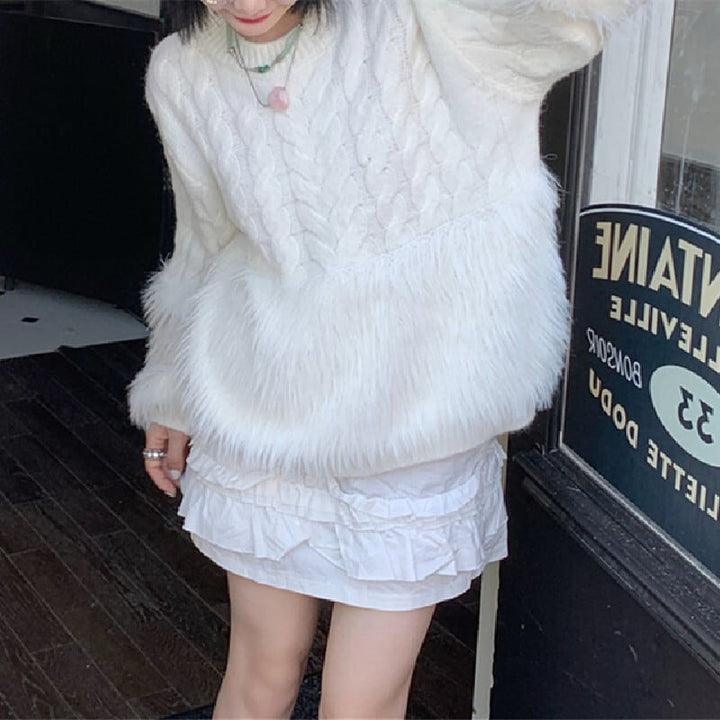 【tops】フェザーニットセーター　M18118