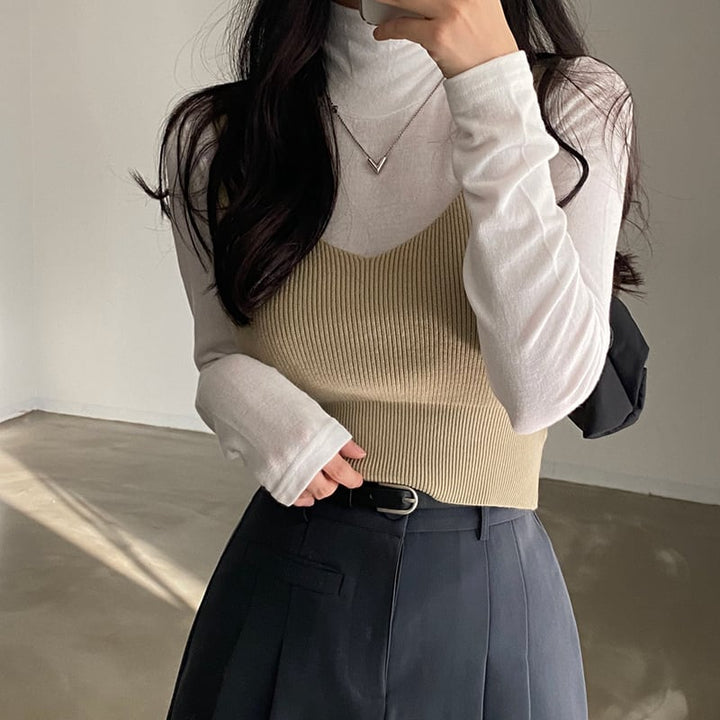 【tops】ニットキャミソール　M26659
