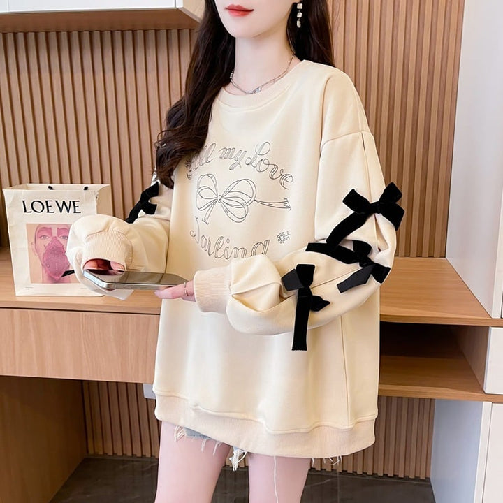 【tops】リボン付きプルオーバー　M26564
