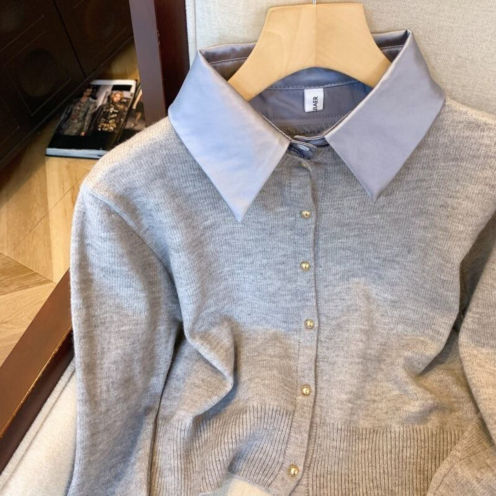 【outer】ドッキングニットカーデ　M29225