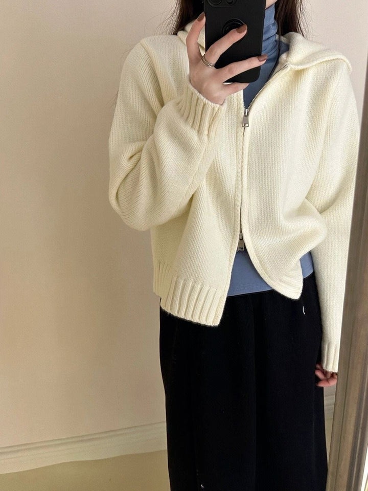 【outer】Wジップフーディーニットカーディガン　M17805