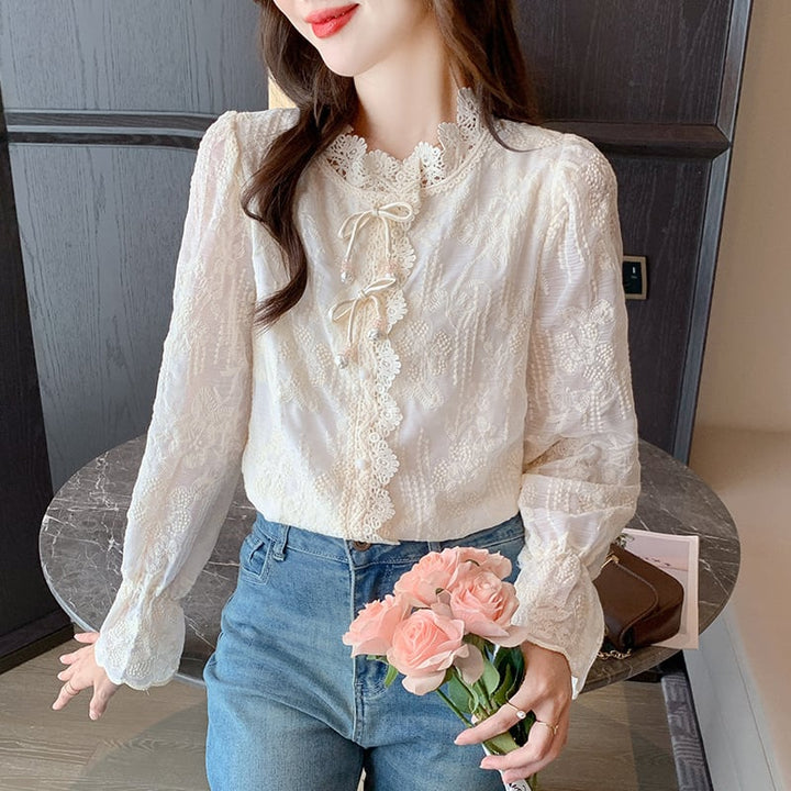 【tops】レースシャツトップス　M26568