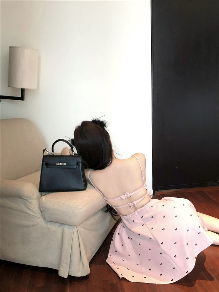 【dress】レース切り替えキャミワンピース　M30066