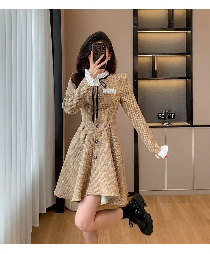【dress】リボン付きデートワンピース　M18358