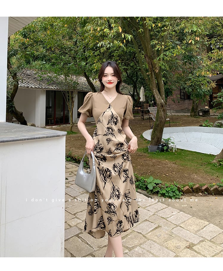 【dress】細身効果抜群♪エレガント切り替えデートワンピース　M16790