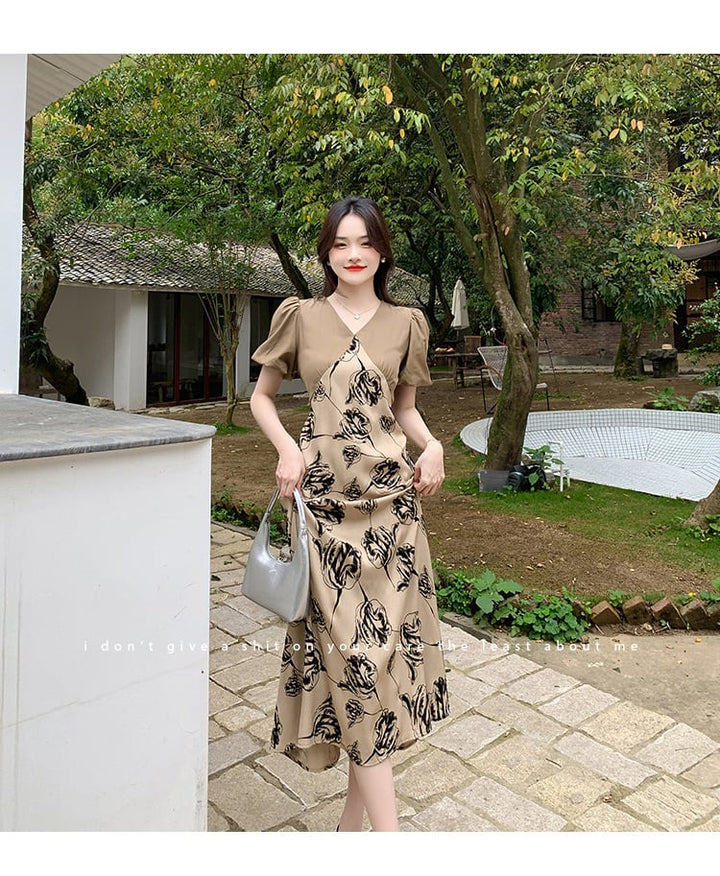 【dress】細身効果抜群♪エレガント切り替えデートワンピース　M16790