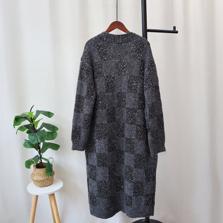 【outer】ロング丈ニットカーデ　M26596