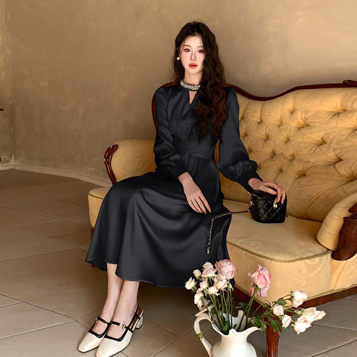 【dress】パールネックデートワンピース　N2982