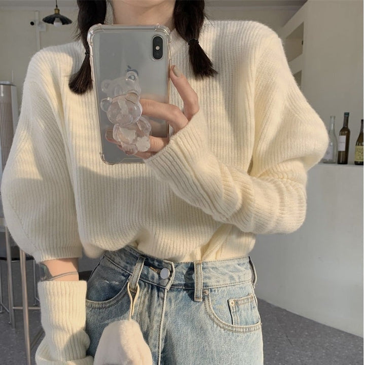 【tops】ニットセーターアームカバー付き　M18302