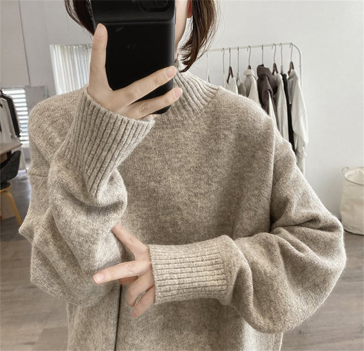 【tops】無地ニットセーター　M26775