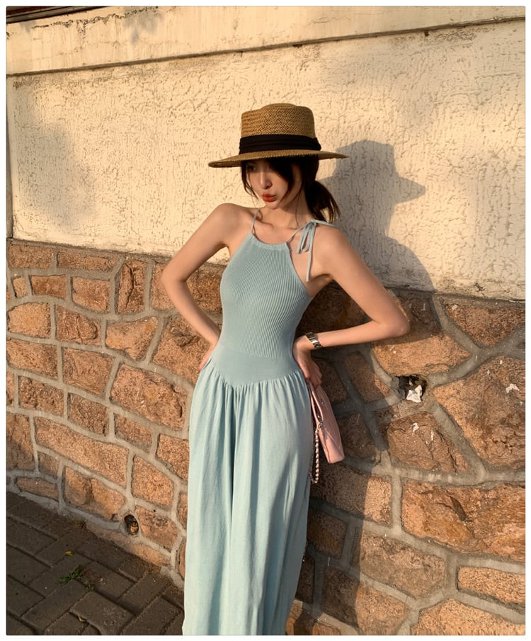 【dress】ホルターネックニットワンピース　M24580