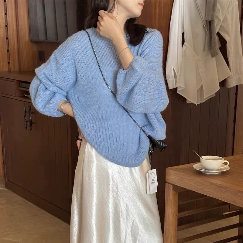 【tops】バックリボンニットトップス Q8242
