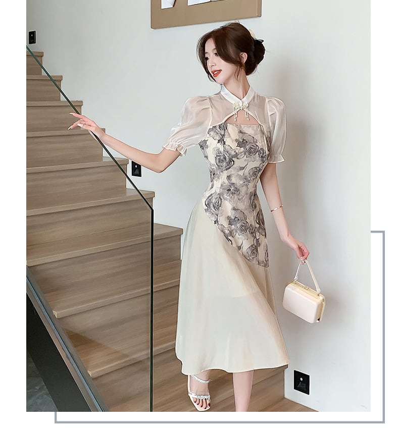 【dress】知的で品の良い♡エレガント切り替えデートワンピース　M16974