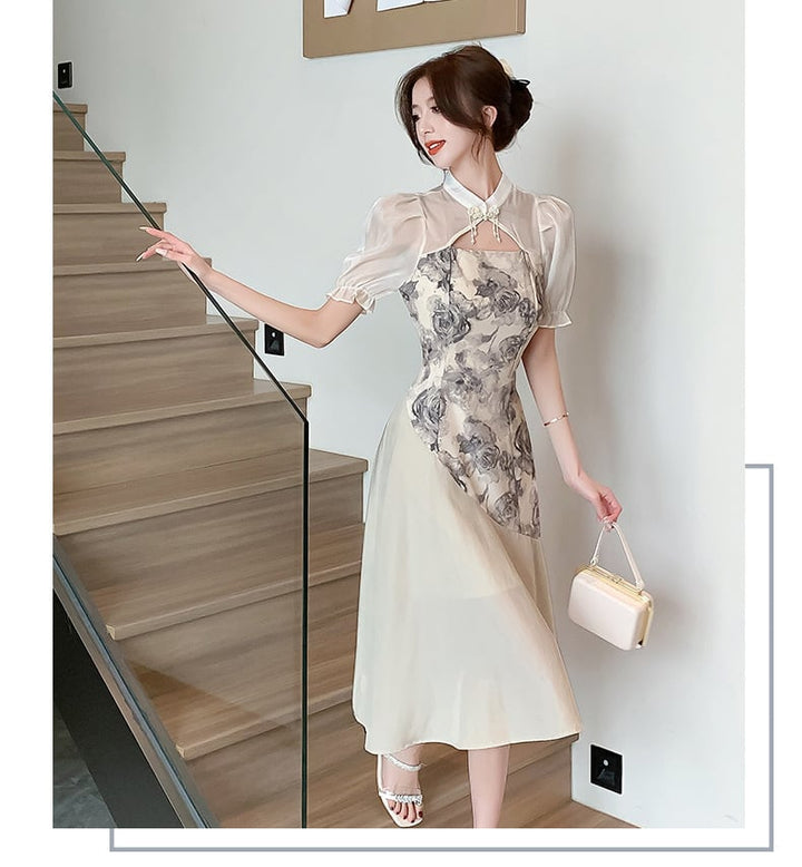 【dress】知的で品の良い♡エレガント切り替えデートワンピース　M16974