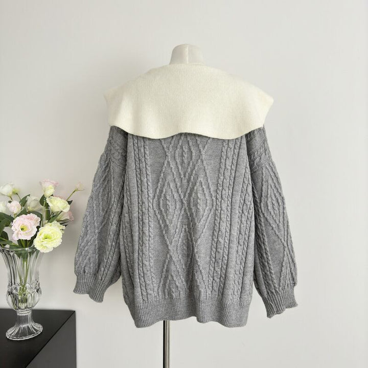 【tops】ドールカラーニットセーター　M27792