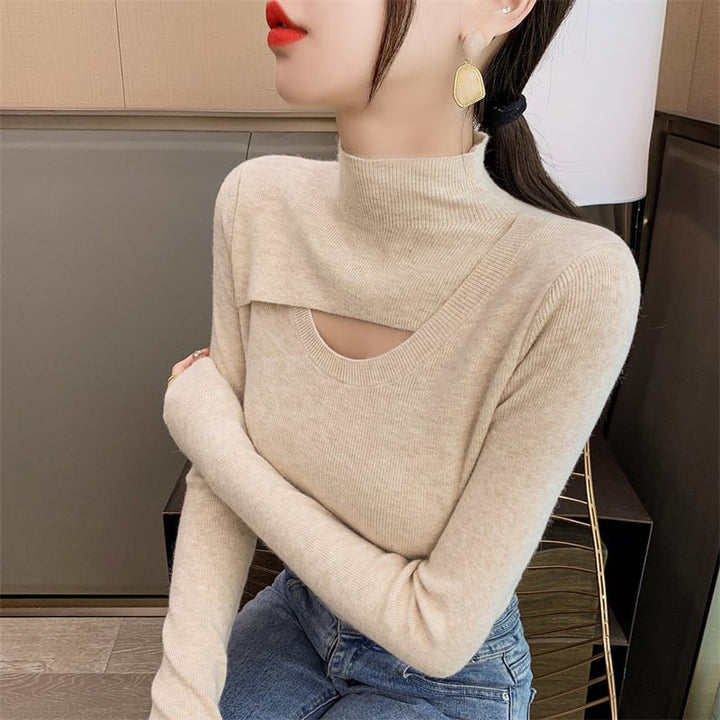 【tops】カットワークニットトップス　M18236