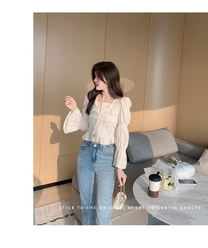 【tops】美感いっぱい✿ ✿エレガントシャツトップス　M17165