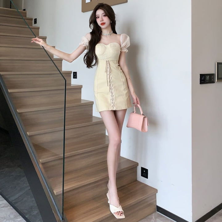 【dress】おしゃれ度高まるエレガントデートワンピース　M17454