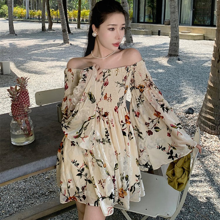 【dress】花柄ワンピース　M25307