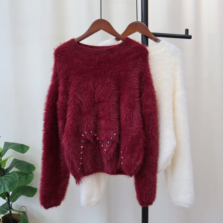 【tops】イレギュラーシャギーニットセーター　M26532