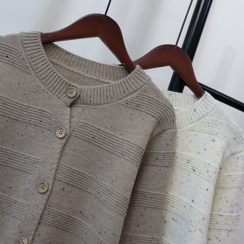 【outer】クルーネックニットカーデ　M26489