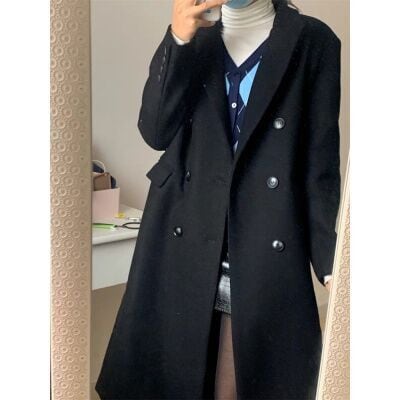 【outer】ダブルボタンVネックコート　M17912