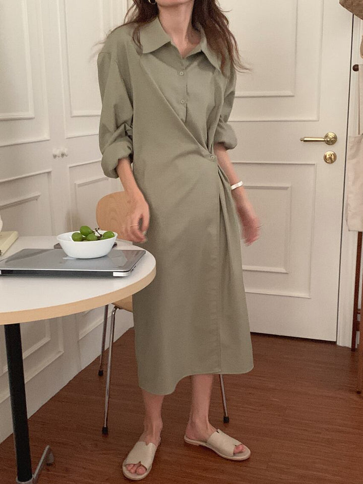 【dress】シャツワンピース　M18666