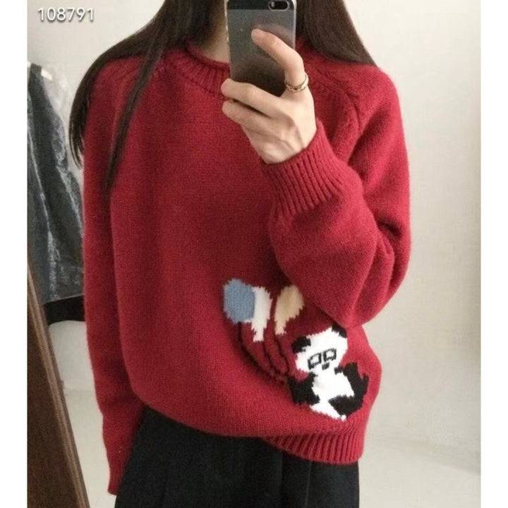 【tops】ジャカードニットセーター　M28777