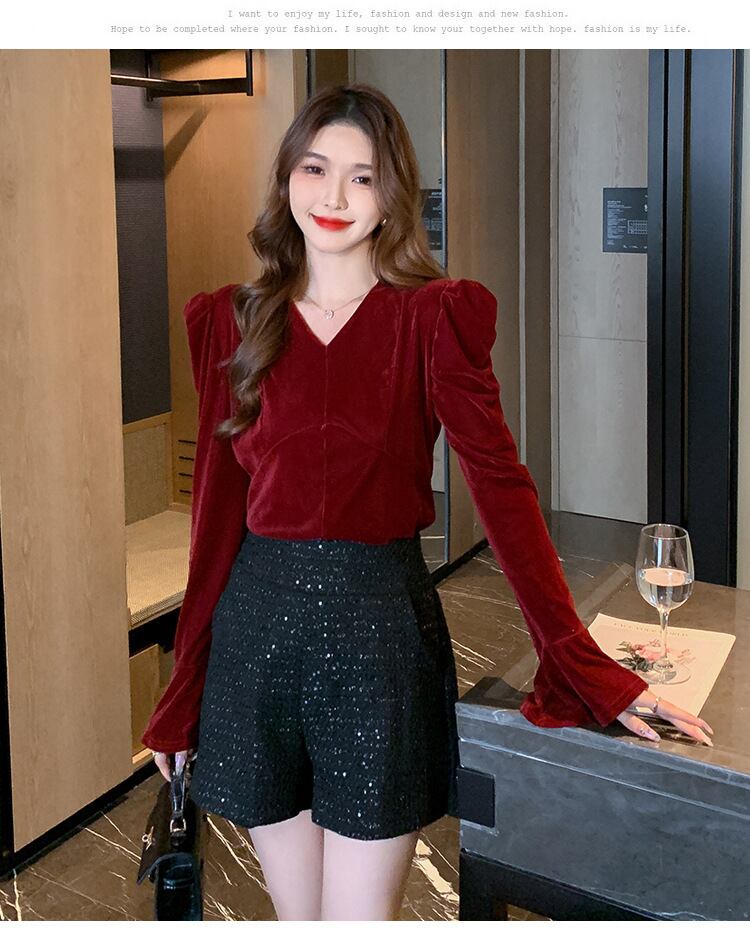 【tops】パフスリーブトップス　M28168