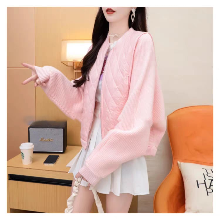 【outer】切り替えニットカーデ　M27024