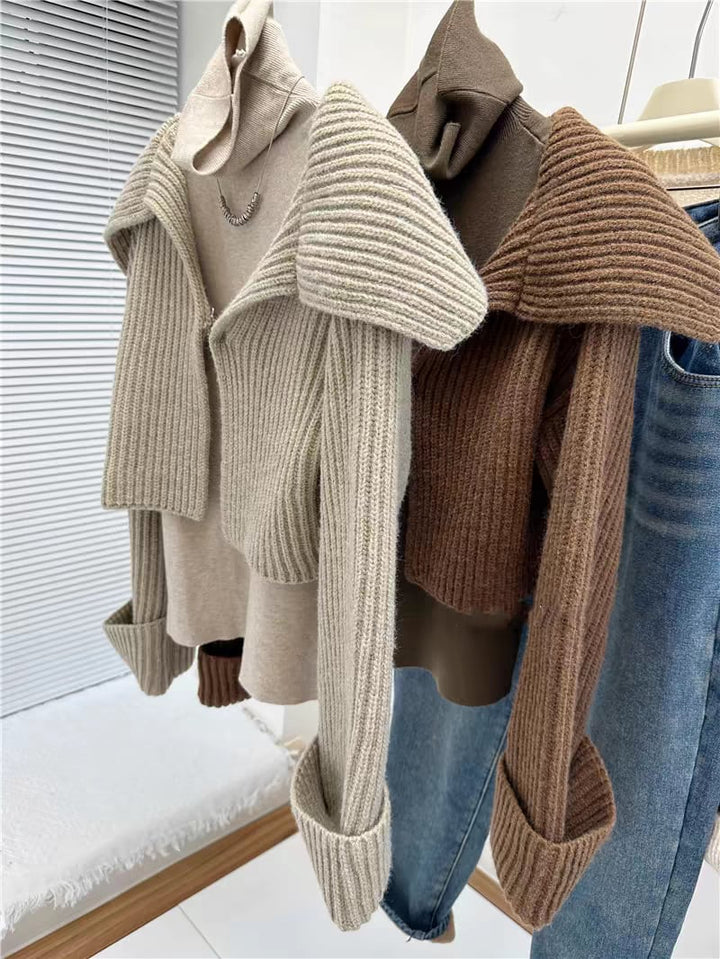 【outer】無地ニットカーデ　M26837