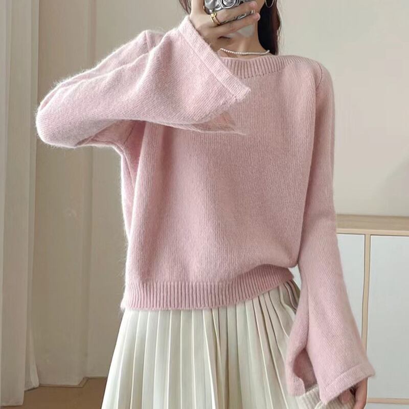 【tops】ドロップドカフスニットトップス Q7667
