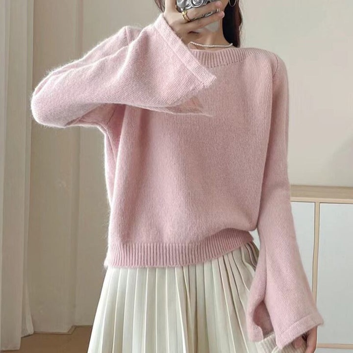 【tops】ドロップドカフスニットトップス Q7667