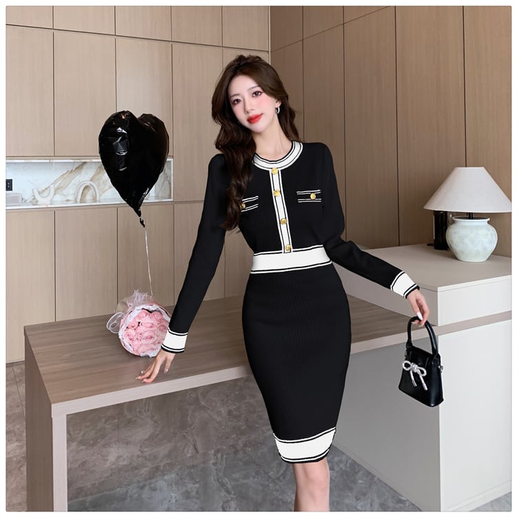 【dress】輝いて超人気 ! エレガントニットワンピース　M17511
