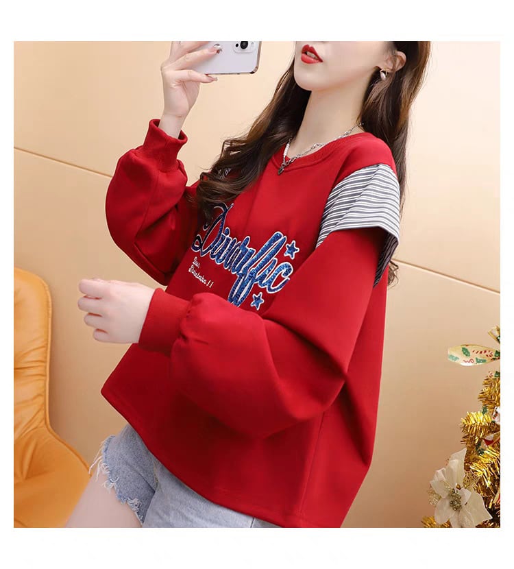 【tops】大人可愛いパーカー文字プリントゆったり　M17557
