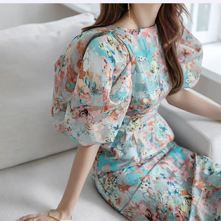 【dress】プリントワンピース　M24812
