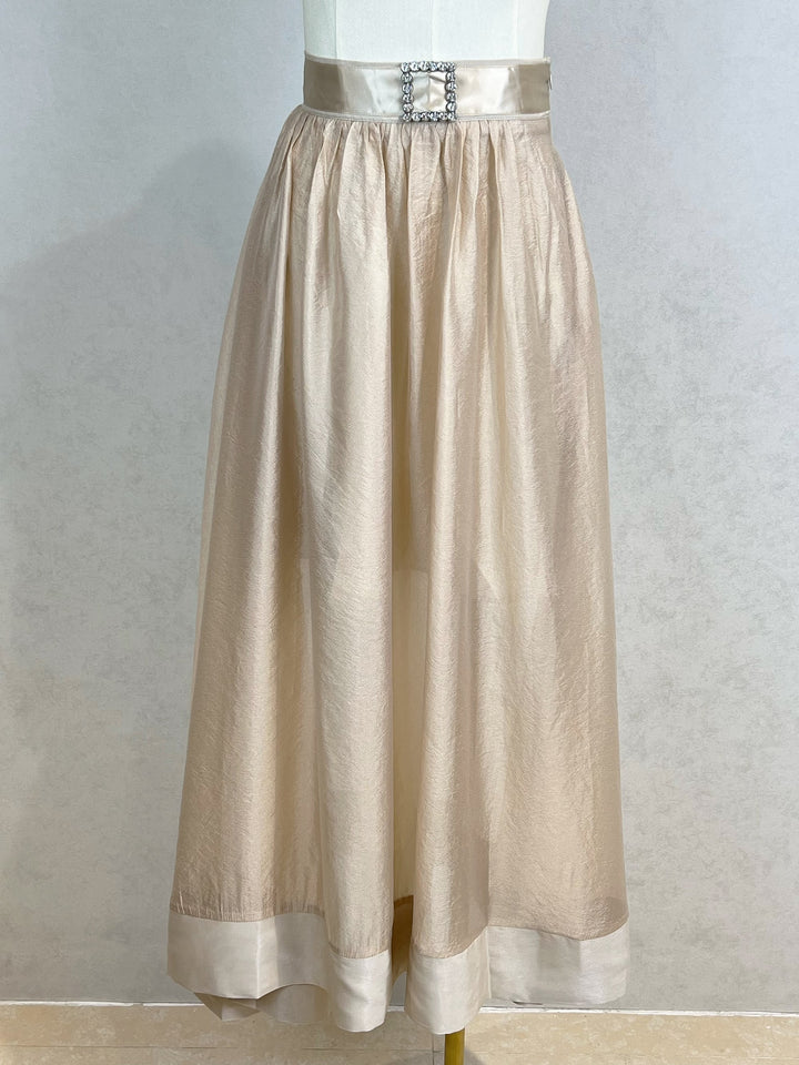 【set】シアー感ノースリーブトップス×ロングスカートセット     N2617