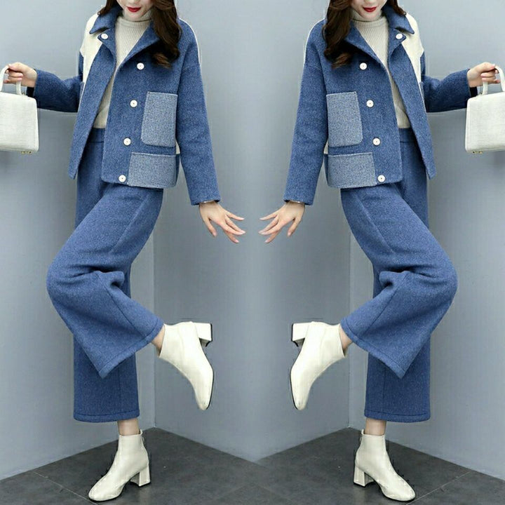 【set】ドッキングコート×ワイドパンツセット　M18521