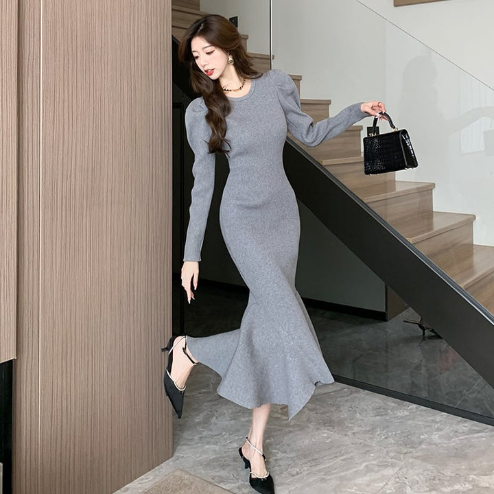 【dress】マーメイドニットワンピース　M18201