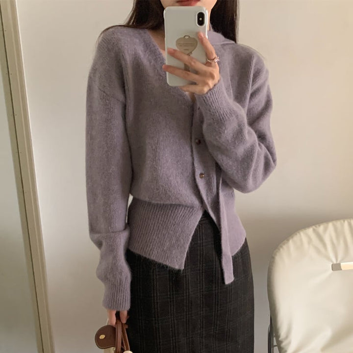【outer】Vネックニットカーデ　M27492