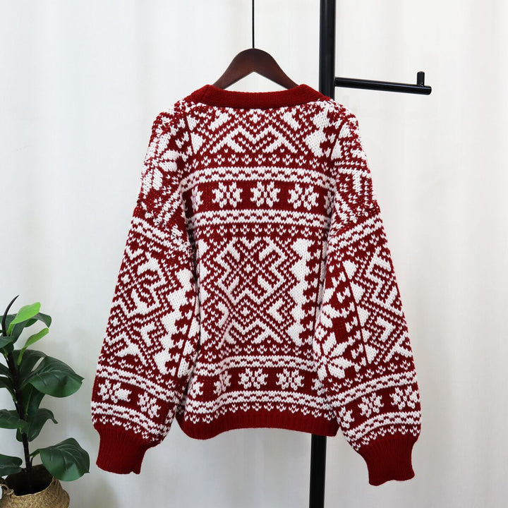 【outer】Vネックニットカーデ　M18420